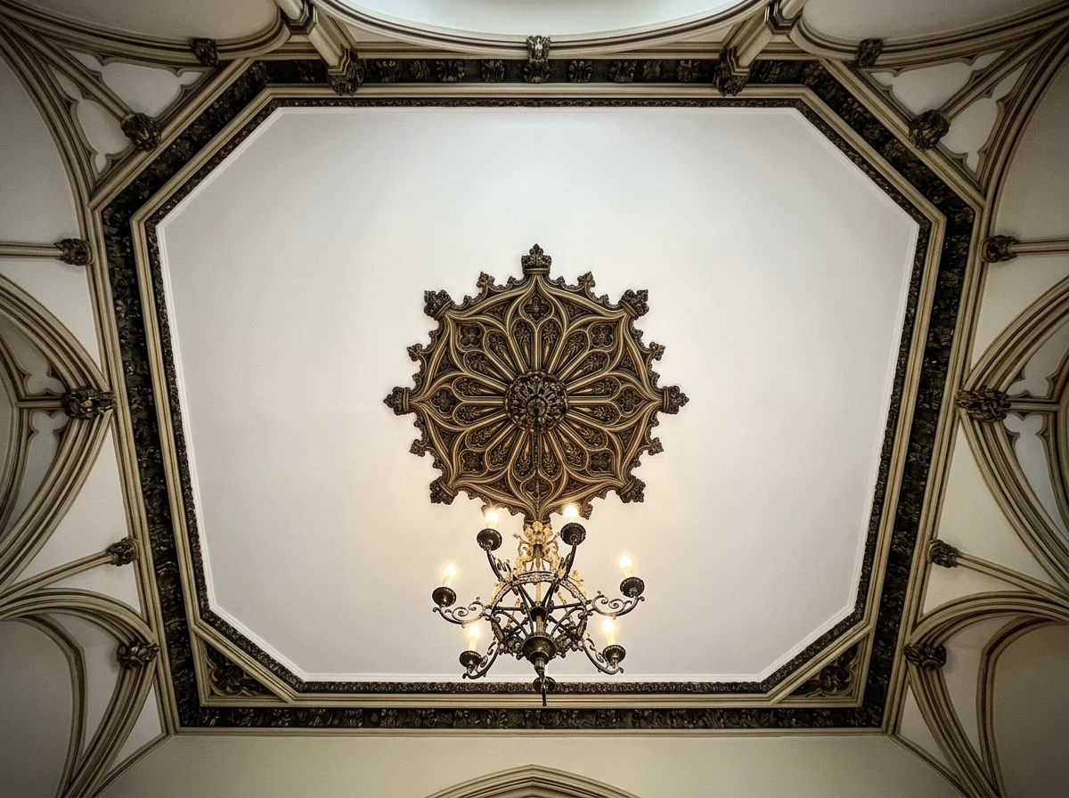 Ceiling painting in Oxford by Radcliffe Decorators, high-ceiling period property specialists