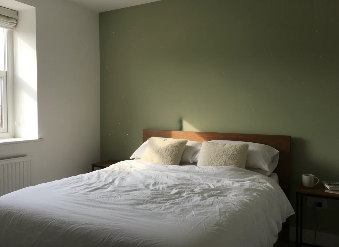 Feature wall painting in Oxford, chimney breast treatments by Radcliffe Decorators