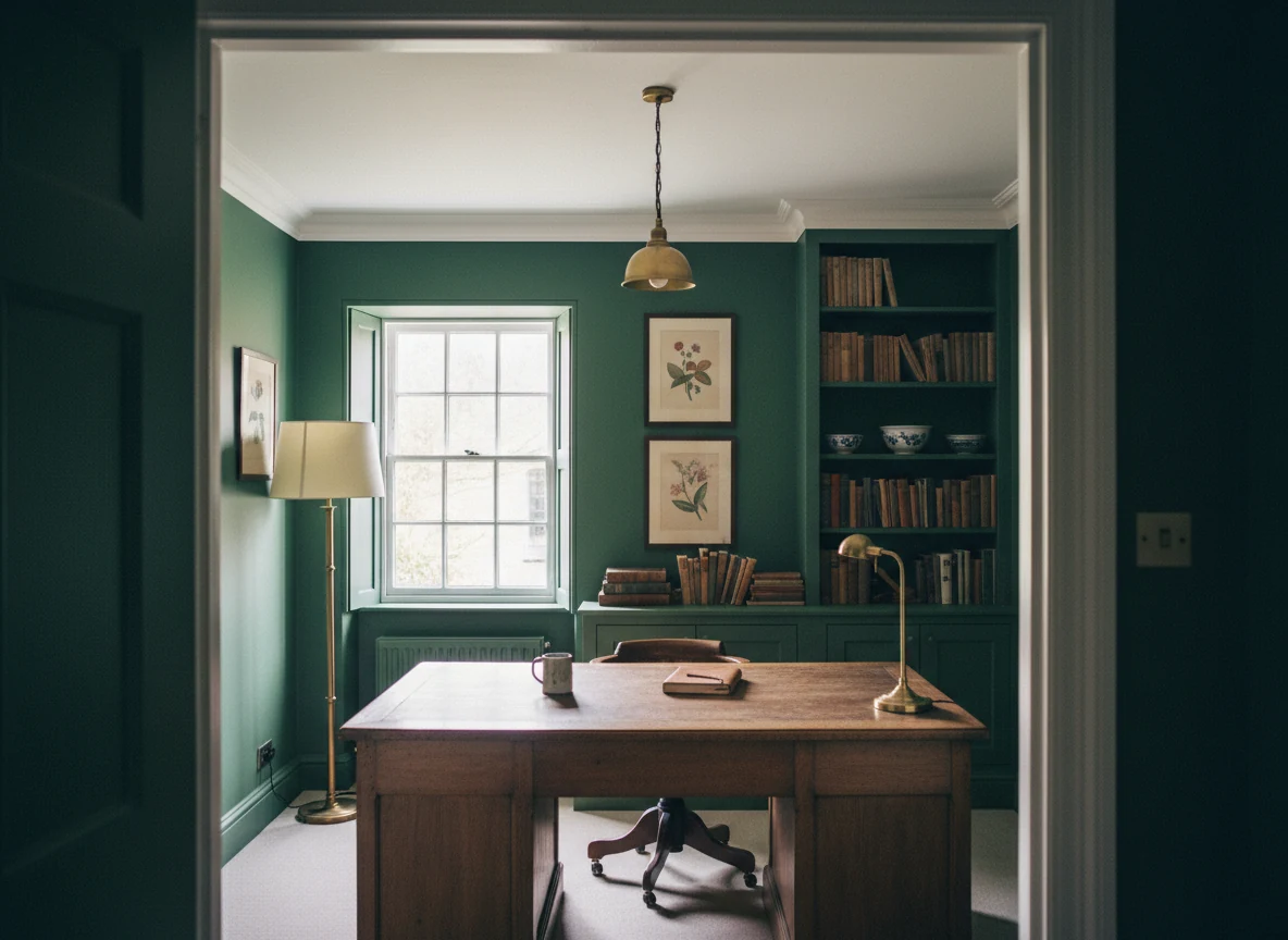 Home office painting in Oxford by Radcliffe Decorators, study and workspace specialists