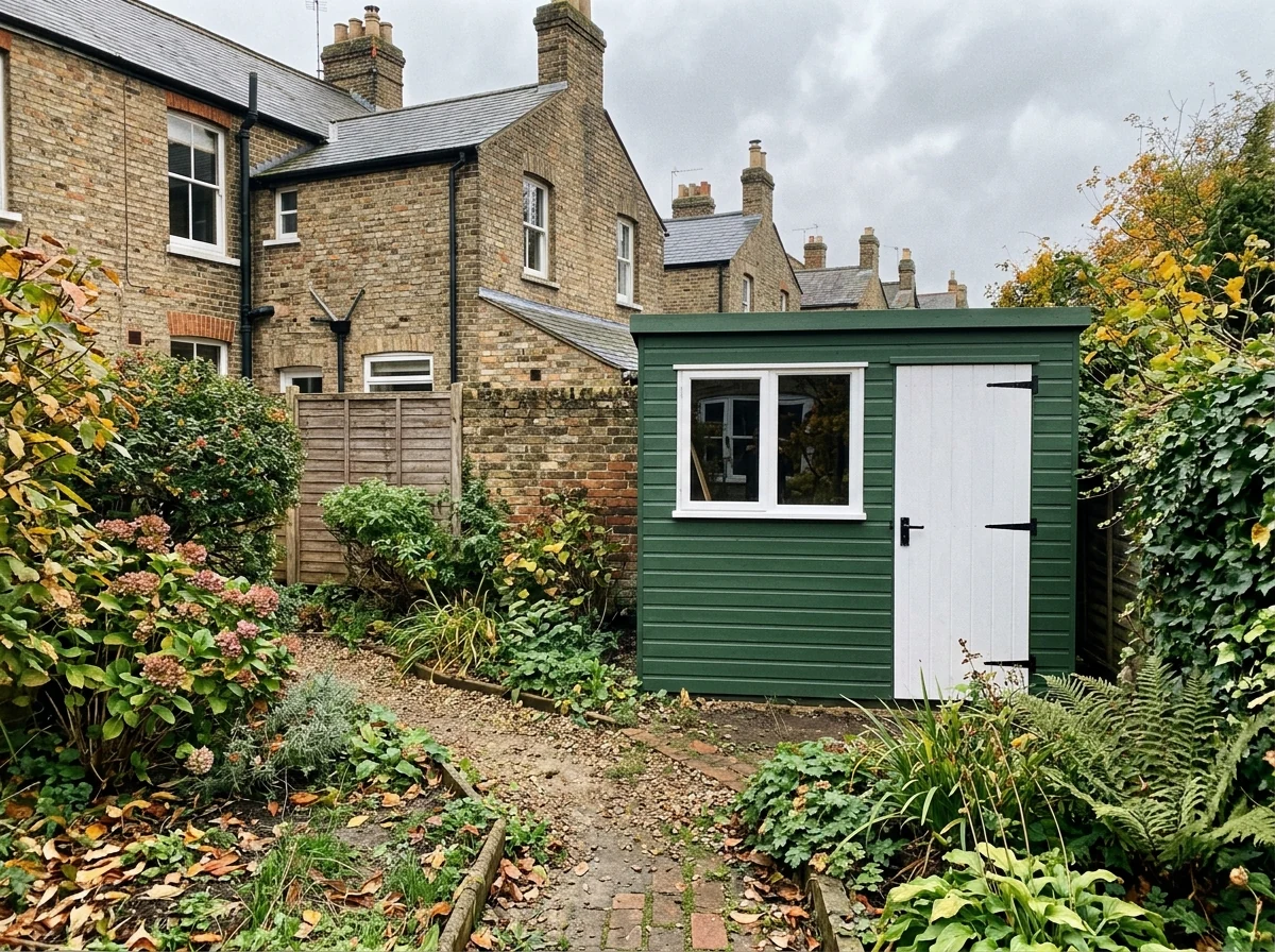 Shed painting in Oxford by Radcliffe Decorators, garden outbuilding staining and treatment