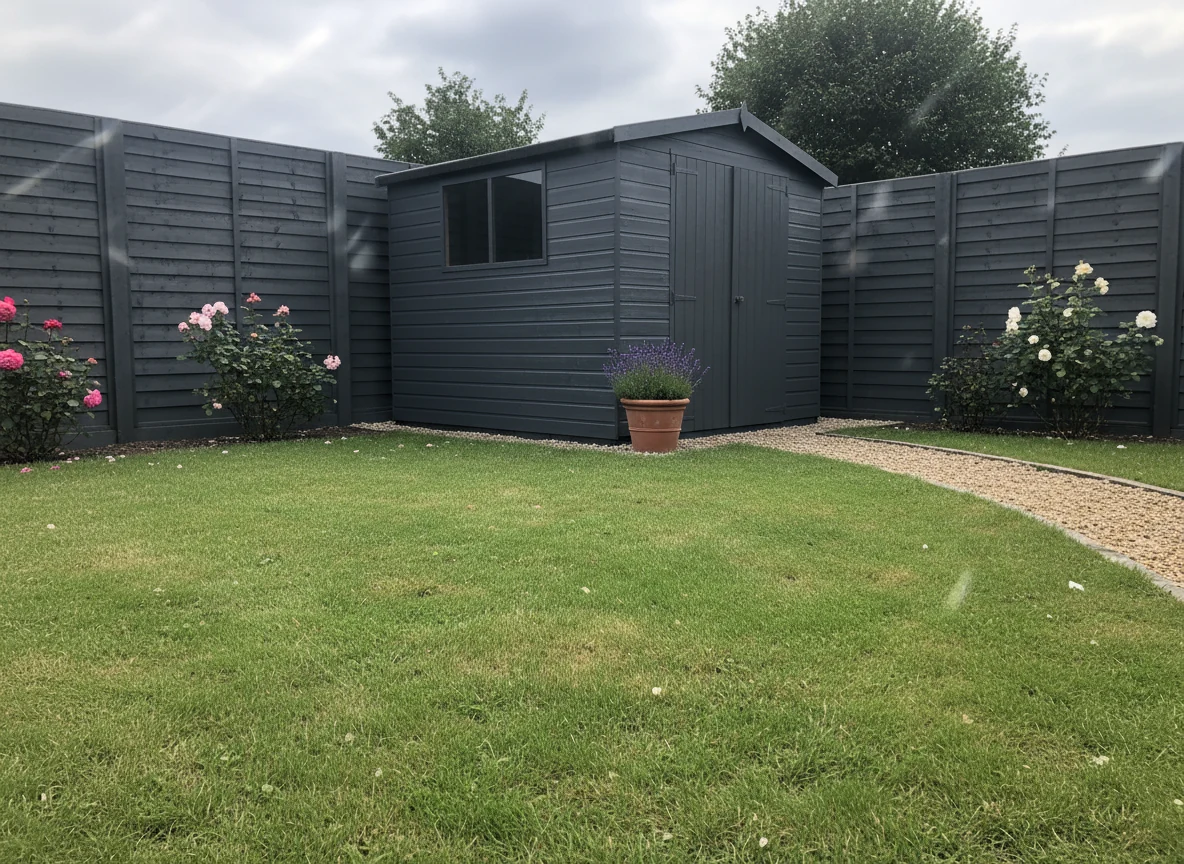 Shed painting in Oxford, garden outbuilding treatment by Radcliffe Decorators